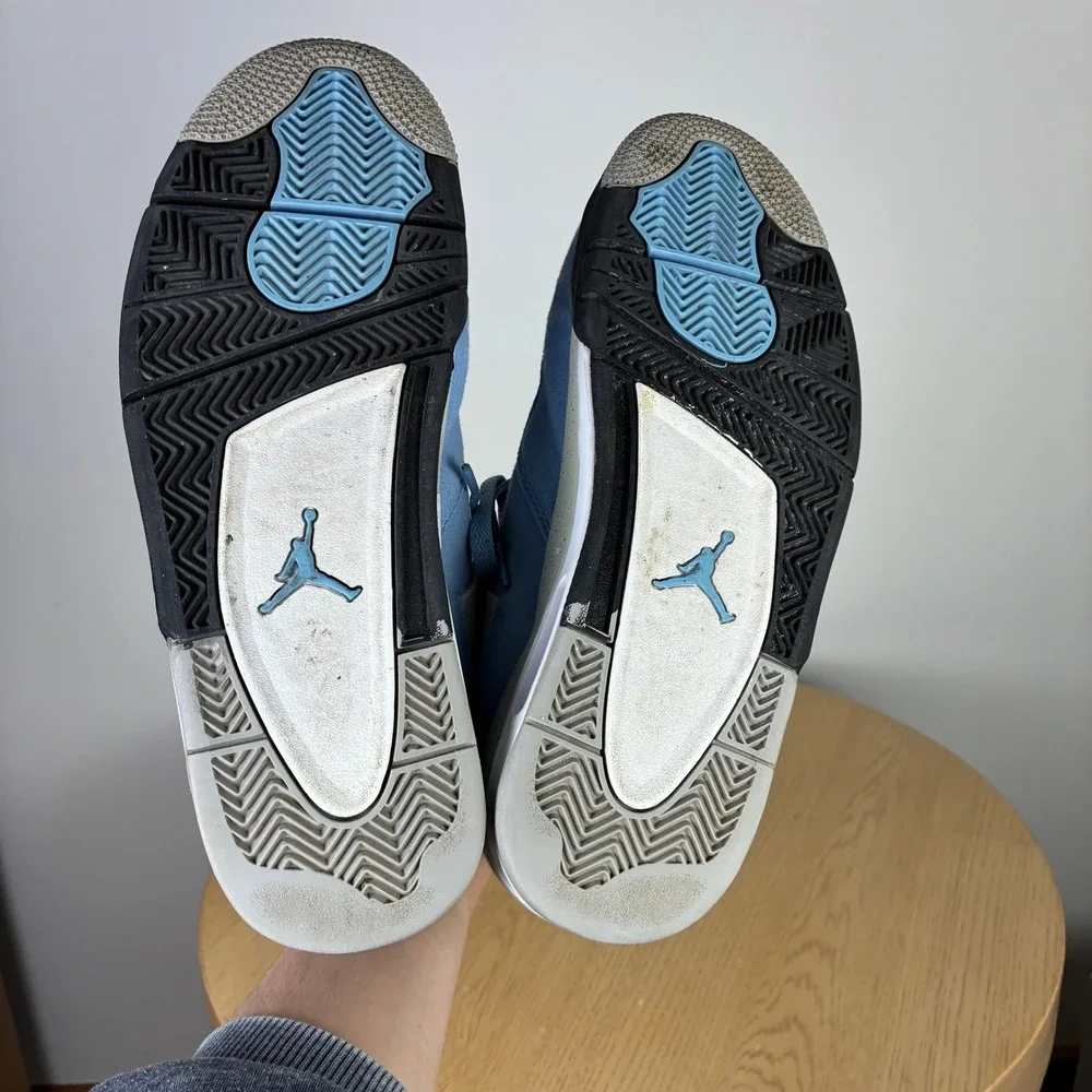 Air Jordan 4 Retro Sneakers UNC University Blue‎ Men's 11 Basketball CT8527-400